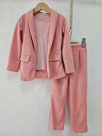 Blazer- en broekset voor meisjes met T-shirt 3-delig Roze, Ophalen of Verzenden, Nieuw, Meisje