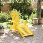 vidaXL Stoel Adirondack met voetenbank massief vurenhout, Tuin en Terras, Tuinstoelen, Verzenden, Nieuw, Hout