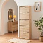 Schoenenkast Sykkylven 5 kleppen sonoma eiken 169x60x24 cm [, Verzenden, Nieuw