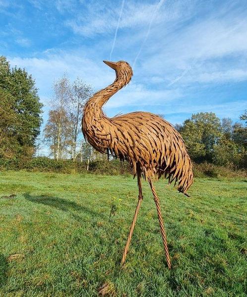 Figuur - XXL struisvogel - IJzer, Metaal, Antiek en Kunst, Curiosa en Brocante