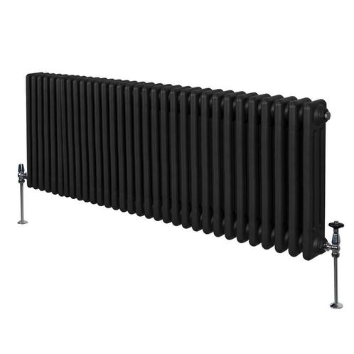 Traditionele 3 Kolom Radiator - 600 x 1462mm - Zwart, Doe-het-zelf en Verbouw, Verwarming en Radiatoren, Verzenden