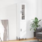 vidaXL buffetkast 34,5x34x180 cm bewerkt hout wit, Huis en Inrichting, Minder dan 50 cm, Verzenden, Nieuw, Minder dan 100 cm