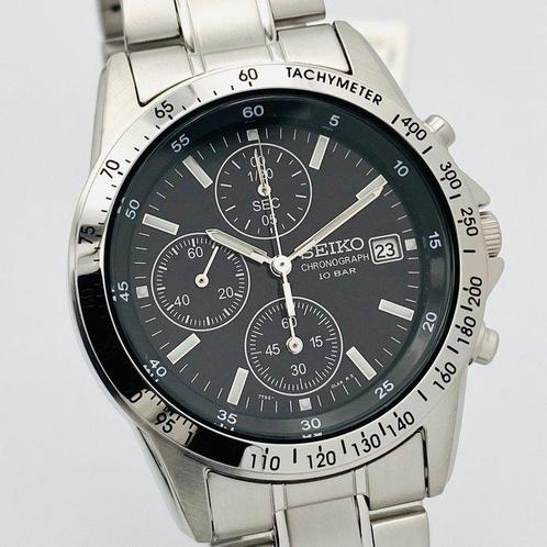 Seiko - Chronograph Black Dial - Zonder Minimumprijs -, Sieraden, Tassen en Uiterlijk, Horloges | Antiek