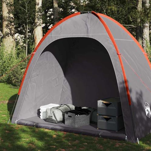 vidaXL Opbergtent waterdicht grijs en oranje, Caravans en Kamperen, Tenten, Nieuw, tot en met 2, Verzenden