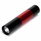 Zaklamp rood zwart aluminium behuizing |  1x AA batterij (ex, Verzenden, Nieuw