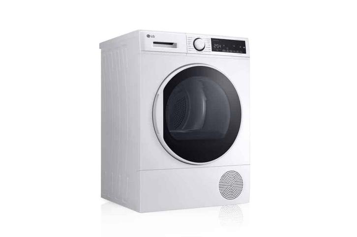 LG RH80T2AP6RM warmtepomp droger 8 kg Wit, Witgoed en Apparatuur, Wasdrogers, Overige typen, Nieuw, Anti-kreukfase, 95 cm of meer