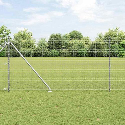 vidaXL Hekpalen 7 pcs Zilver Ø32mm 160 cm Gegalvaniseerd, Tuin en Terras, Palen, Balken en Planken, Nieuw, Verzenden