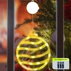 Kerstverlichting Raam Kerstbal - 18x20cm - Inclusief, Diversen, Kerst, Verzenden, Nieuw