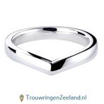 Aanschuifring in 9/18 karaat witgoud of platina 950 in V-..., Sieraden, Tassen en Uiterlijk, Ringen, Verzenden, Nieuw