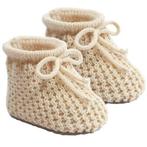 Babyslofjes Ecru/Beige - Gebreid met vetertje NIEUW, Kinderen en Baby's, Babykleding | Schoentjes en Sokjes, Nieuw, Ophalen of Verzenden