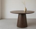 Eettafel Job Rond mangohout 140 cm - Walnoot - Japandi, Huis en Inrichting, Tafels | Eettafels, Ophalen of Verzenden, Nieuw