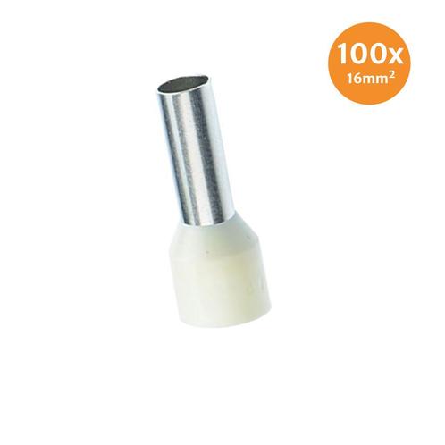Adereindhuls Geïsoleerd 16mm² Ivoor 100 stuks, Auto-onderdelen, Elektronica en Kabels, Nieuw, Ophalen of Verzenden