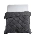 Lazy all-in-one dekbed Pom Pom Fur - antraciet - 2-persoons, Verzenden, Nieuw, Grijs