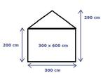Premium Partytent PVC 3x6x2 mtr in Wit-Grijs (3x6 meter), Verzenden, Nieuw, 2 meter of meer, Partytent
