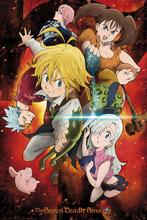 Poster The Seven Deadly Sins Characters 61x91,5cm, Verzamelen, Verzenden, Nieuw, A1 t/m A3