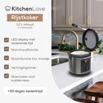 2dekans | KitchenLove Rijstkoker met Stomer - 1.2L -, Witgoed en Apparatuur, Slowcookers, Ophalen of Verzenden, Gebruikt