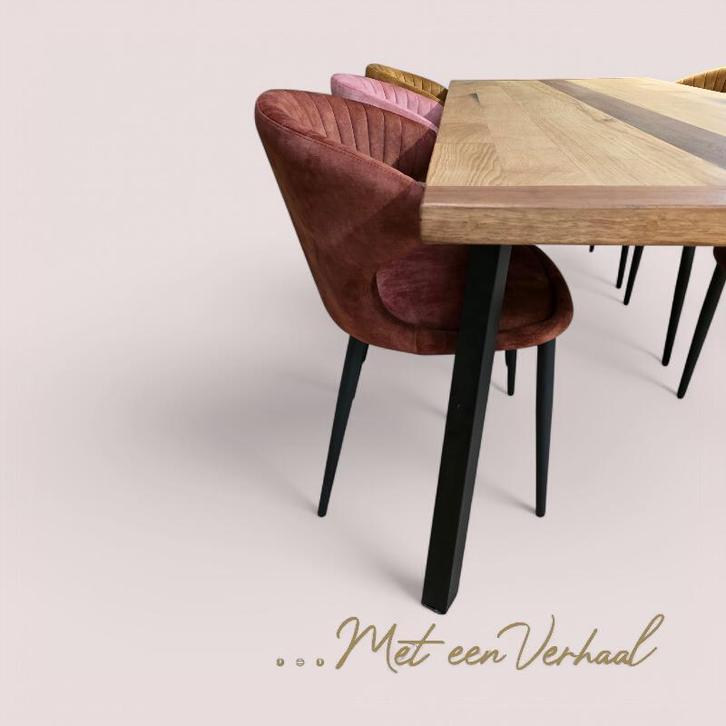 OPRUIMING SHOWROOM - Luxe Eettafel | Eiken-Mahonie, Huis en Inrichting, Tafels | Eettafels, 50 tot 100 cm, 200 cm of meer, Rechthoekig