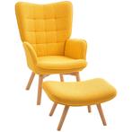 Woonkamer - Fauteuil - Ontspannend - Oranje, Huis en Inrichting, Fauteuils, Ophalen of Verzenden, Nieuw, Stof, Modern