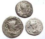 Romeinse Republiek, Romeinse Rijk. A group lot of 3 silver