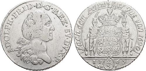 2/3 taler, daalder (gulden) 1763 Pommern-unter schwedisch..., Postzegels en Munten, Munten | Europa | Niet-Euromunten, Verzenden