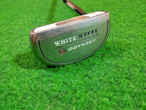Odyssey White Steel #5 putter 34 inch golfclub (putters), Sport en Fitness, Golf, Club, Zo goed als nieuw, Overige merken, Ophalen of Verzenden