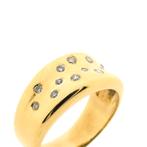 Gouden ring met diamant | 0,25 ct. (geelgoud) (geelgoud), 18 tot 19, Gebruikt, Overige kleuren, Ophalen of Verzenden