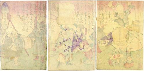 Shichihuku Jinriki no kyomochi  (The Seven Gods of, Antiek en Kunst, Antiek | Overige Antiek