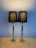 Besselink - Tafellamp (2) - Kandelaar zilver tafellampen -