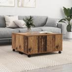vidaXL Salontafel Oude hout 75 x 75 x 38 cm Bewerkt hout, Verzenden, Nieuw, 50 tot 100 cm, Minder dan 50 cm