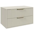 Wastafelkast Rimini 80 cm - Beige -  Badmeubel met Lades, Huis en Inrichting, Badkamer | Badkamermeubels, Verzenden, Nieuw, Wastafelkast