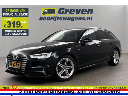 Audi A4 1.4 TFSI 150PK S-line Clima Cruise Navi PDC 18LMV, Auto's, Audi, Automaat, Benzine, Zwart, Verzenden