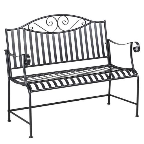 TRUUSK Tuinbank Zitbank 2 Personen Parkbank Armleuning Metal, Tuin en Terras, Tuinbanken, Nieuw, Verzenden