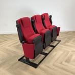 luxe thuis bioscoopstoelen in rij van 3 stoelen, rood -, Huis en Inrichting, Stoelen, Gebruikt, Zwart, Ophalen of Verzenden, Eén