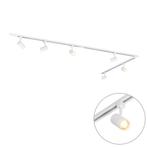 Modern railsysteem met 6 spots wit 1-fase 300cm - Iconic, Huis en Inrichting, Lampen | Spots, Nieuw, Overige materialen, Modern