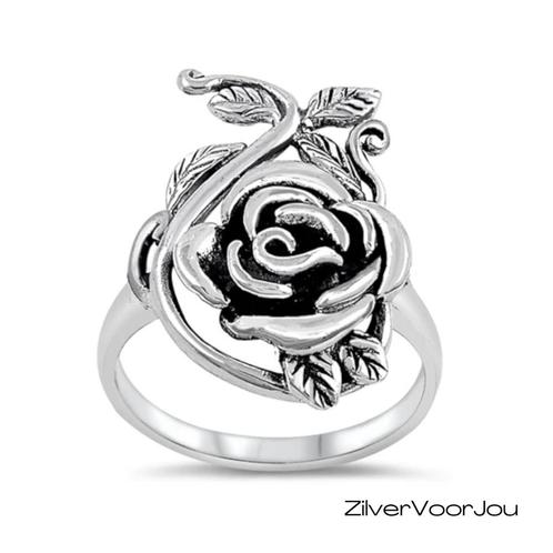 925 Zilveren roos ring, Sieraden, Tassen en Uiterlijk, Ringen, Nieuw, Verzenden