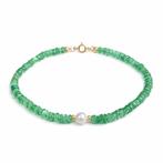 Zonder minimumprijs - Armband - 18 karaat Geel goud Smaragd, Nieuw