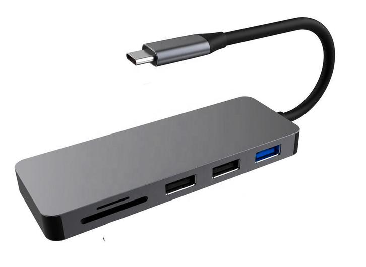Thredo USB C Adapter Hub - HDMI 4K / SD en Micro SD Card / U, Computers en Software, Overige Computers en Software, Nieuw, Verzenden