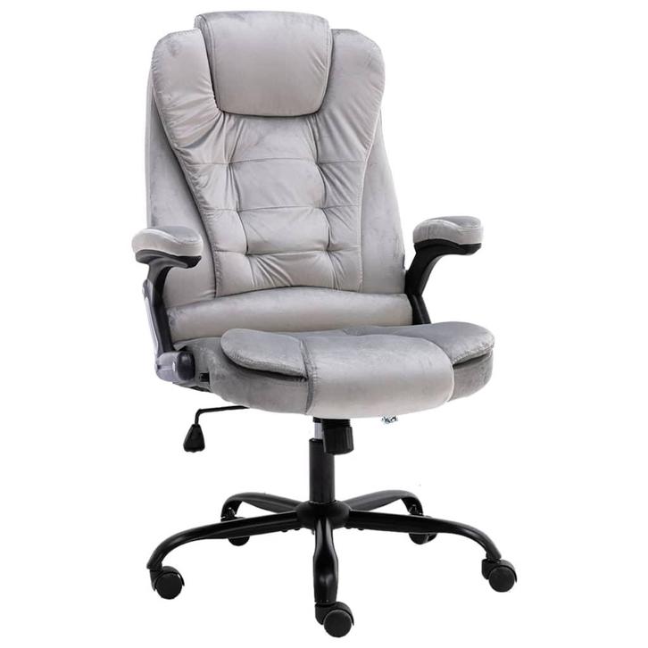 vidaXL Kantoorstoel fluweel lichtgrijs, Huis en Inrichting, Bureaus, Nieuw, Verzenden