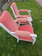 Fauteuil (2) - Hout, Textiel - Fauteuils Louis XVI-stijl
