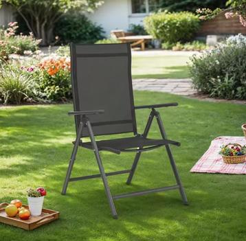 Set van 2 Verstelbare Klapstoelen – Aluminium 150 kg beschikbaar voor biedingen