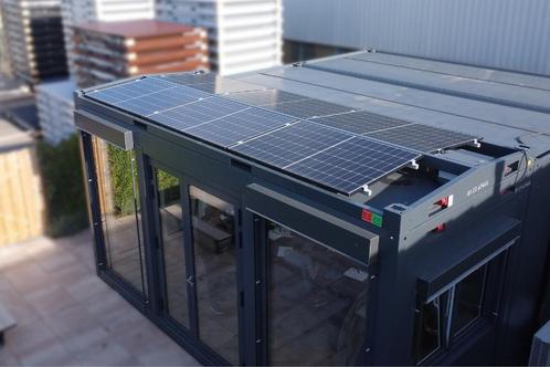 Zonnepanelenframe op 20ft zeecontainer met  - nu te koop!, Doe-het-zelf en Verbouw, Containers