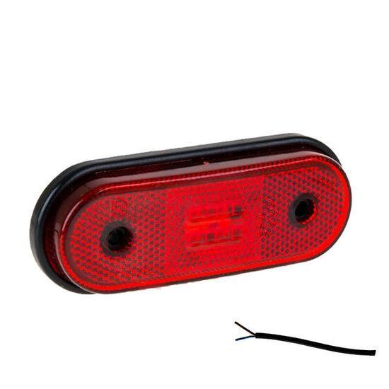 LED markeringslicht rood  | 12-24v | 50cm. kabel, Auto's, Bestelauto's, Verzenden