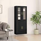 vidaXL Highboard 2 pcs Zwart eiken 69,5 x 34 x 180 cm, Huis en Inrichting, Verzenden, Nieuw, 50 tot 100 cm, Minder dan 100 cm