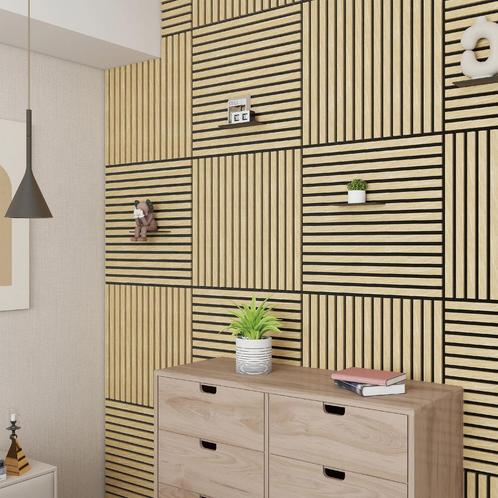 Akoestisch wandpaneel Vang 16 stuks 5,76 m² eikenkleurig lic, Doe-het-zelf en Verbouw, Platen en Panelen, Verzenden
