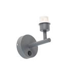 Moderne wandlamp donkergrijs 1-lichts met schakelaar - Combi, Nieuw, Overige materialen, Modern