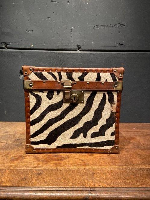Vintage safari trunk - Koffer, Antiek en Kunst, Curiosa en Brocante
