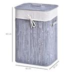 TRUUSK Bamboe Wasmand met Deksel - Opvouwbaar en Wasbaar - 7, Huis en Inrichting, Verzenden