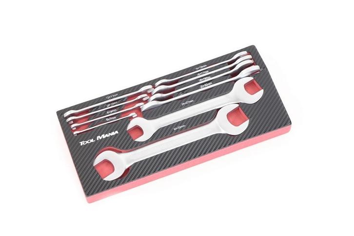 TM 10 Delige Dubbel steeksleutel foam carbon look inlay, Auto diversen, Autogereedschap, Nieuw, Verzenden