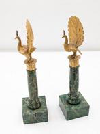 Beeldje - coppia di oggetti - Verguld brons