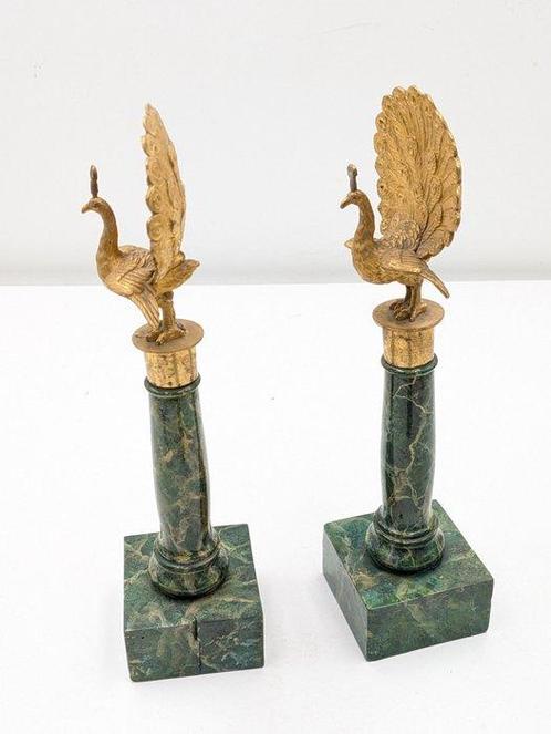 Beeldje - coppia di oggetti - Verguld brons, Antiek en Kunst, Antiek | Keramiek en Aardewerk